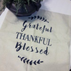 GREATFUL THANKFUL BLESSED PILLOW COVER